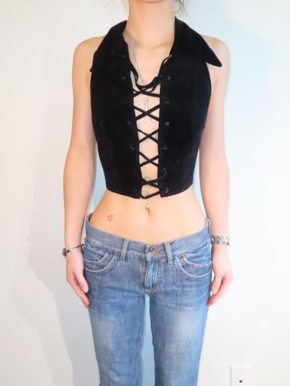 Bebe Women's Black Vests-tanks-cami